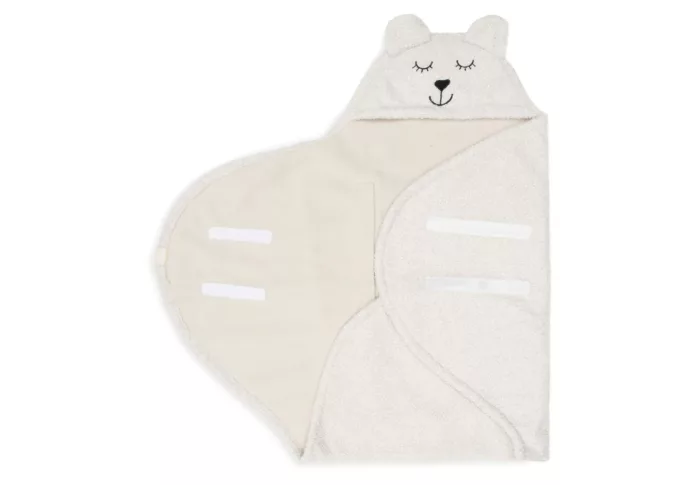 Couverture portefeuille Bear Boucle - Oatmeal (Jollein)
