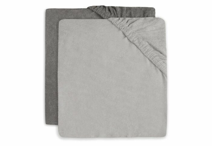 Drap-housse Jersey 60x120cm Soft Grey/Storm Grey (2pack) (Jollein)