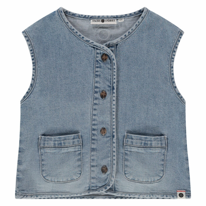 Gilet sans manches denim SS24 (Stains Stories)