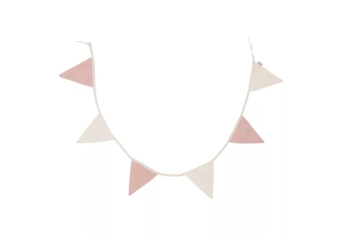 Ligne de drapeau 200x17cm Rose/Ivory (Jollein)