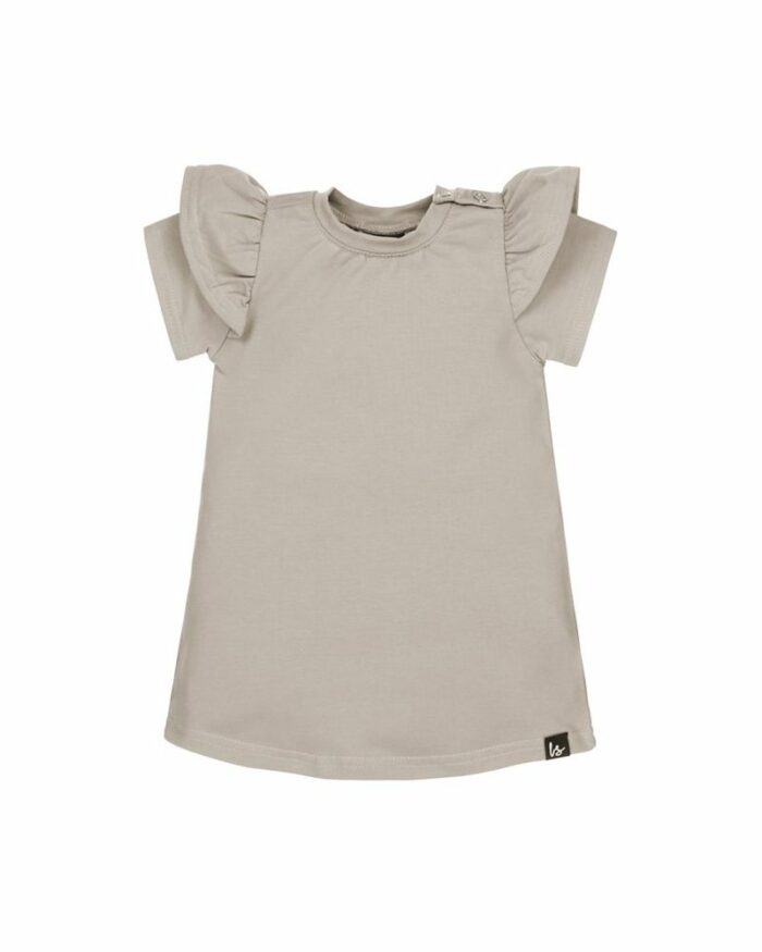 Robe manches courtes volants sand  SS24 (Babystyling)