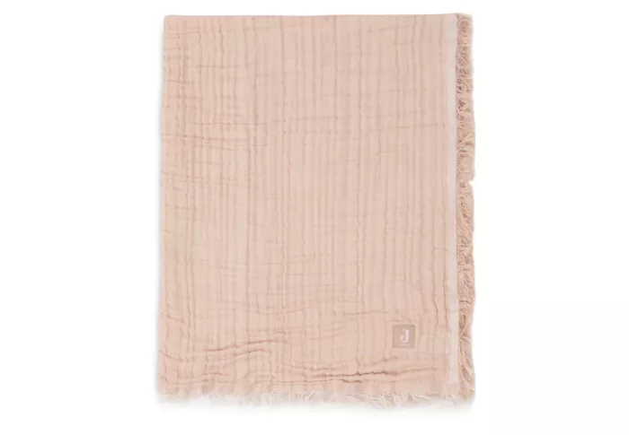 Couverture Berceau 75x100cm Fringe - Moonstone/Ivory - GOTS (Jollein)