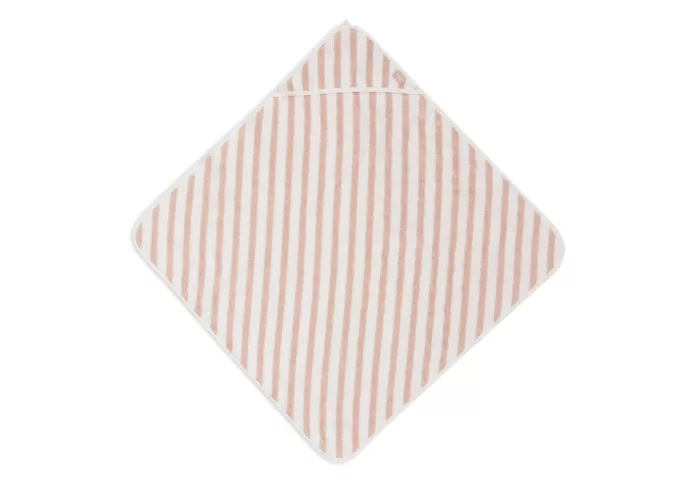 Cape de Bain 75x75cm Stripe Terry - Wild Rose - GOTS (Jollein)