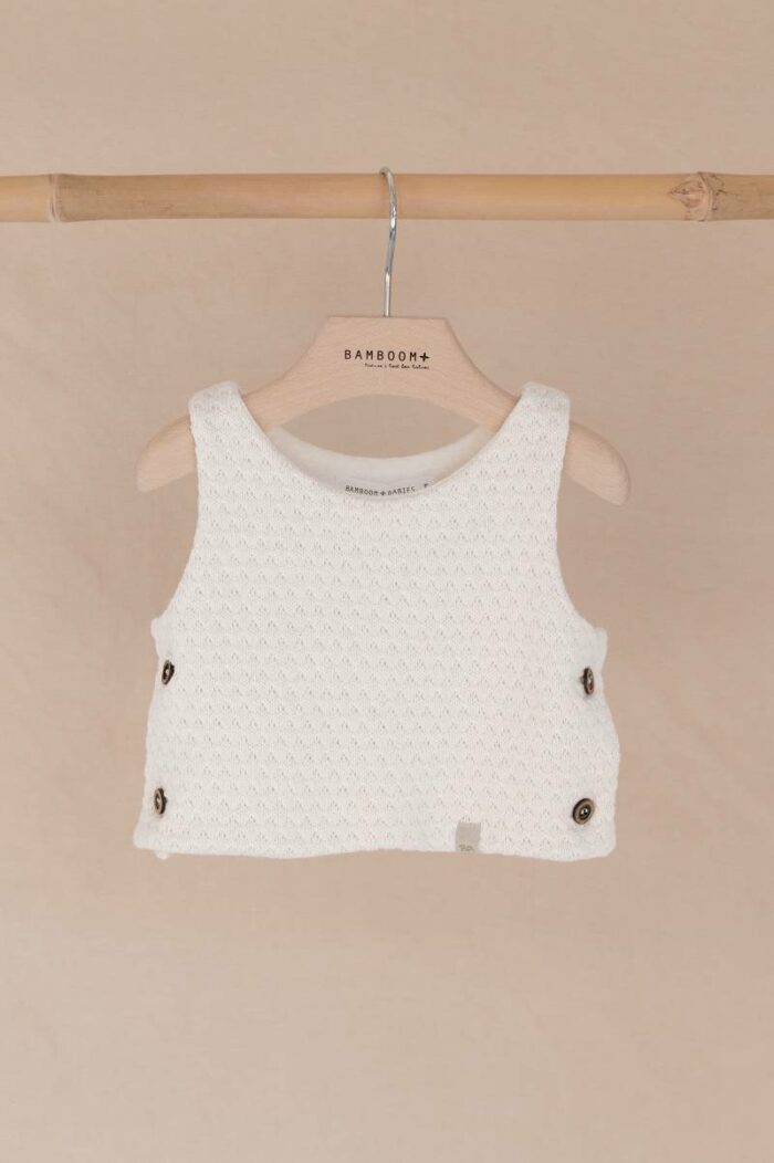 Top en maille avec boutons latéraux - OFFWHITE (Bamboom)