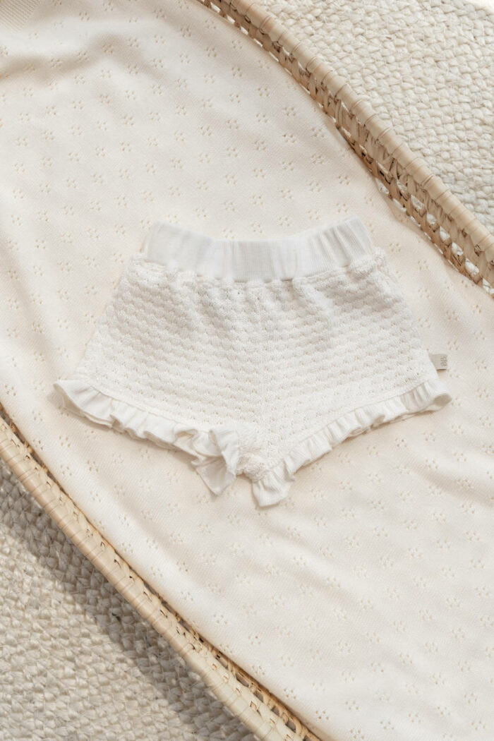 Short tricoté pour fille - OFF WHITE (Bamboom)