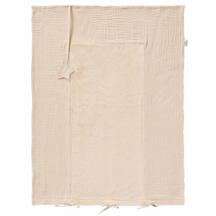 Housse de matelas à langer bambou et double gaze biscuit  (BB and Co)