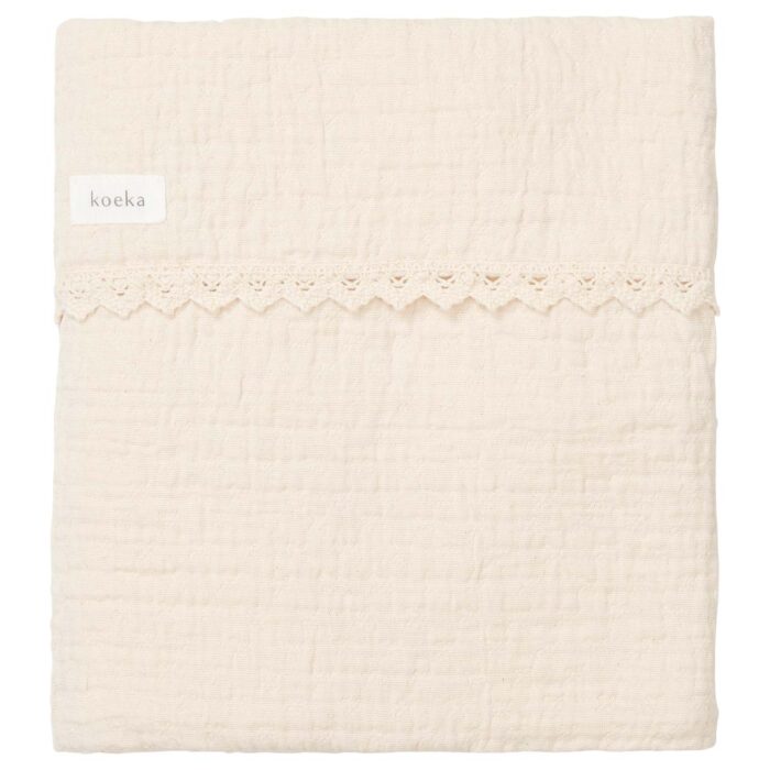 Couverture berceau lace Elba natural  (Koeka)