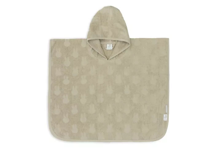 Poncho de bain éponge Miffy Jacquard Olive Green (Jollein)