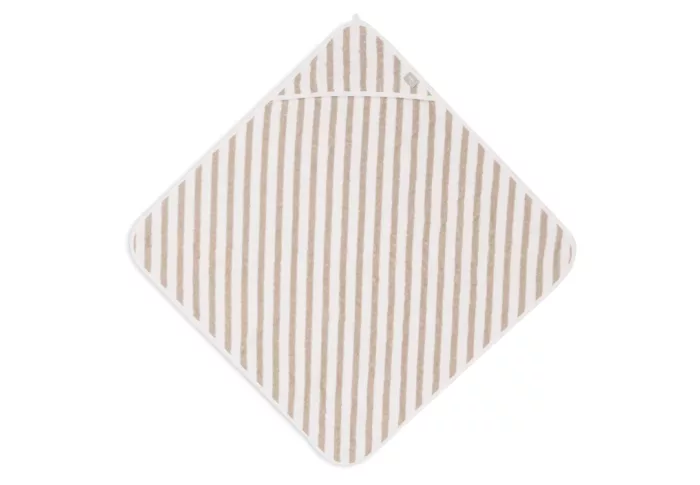 Cape de Bain 75x75cm Stripe Terry - Olive Green - GOTS (Jollein)