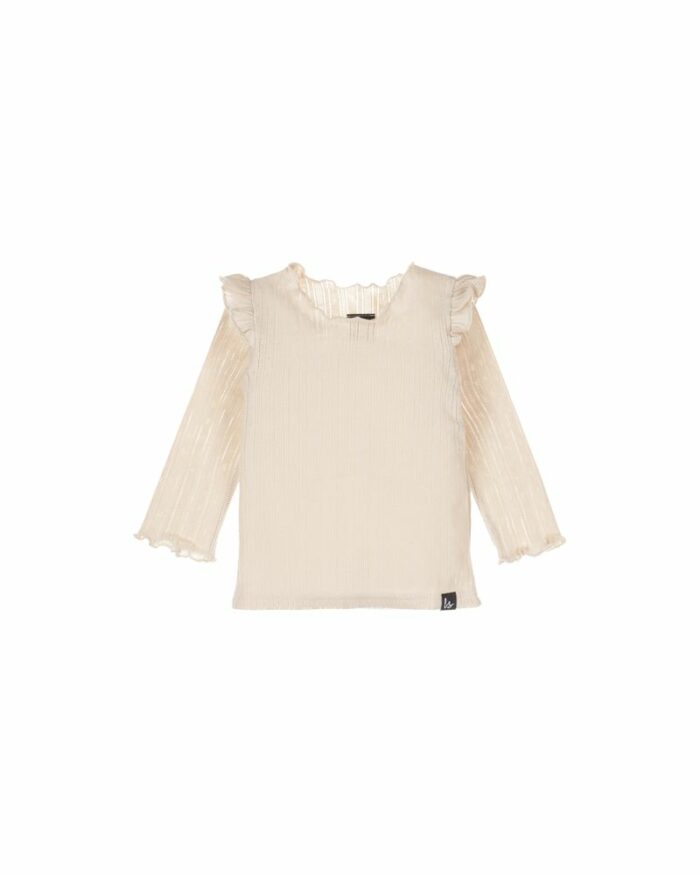 T-Shirt longues manches pointelle beige (Babystyling)