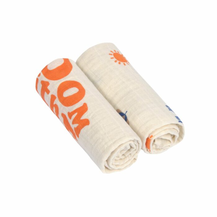 Gaze De Coton Bebe M (2 pcs), Nature (Lassig)