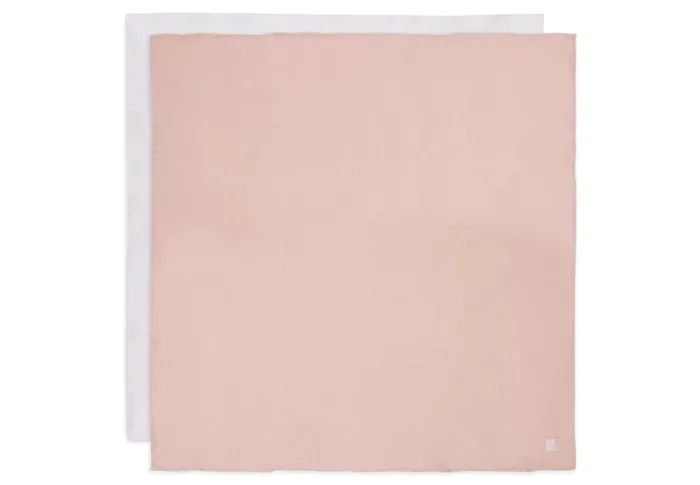 Lange Gaze de Coton Large 115x115cm - Wild Rose/Ivory - 2 Unités (Jollein)