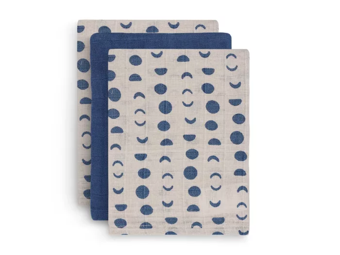Gant de Toilette Gaze Coton Moonlight - 3 Unités (Jollein)