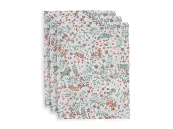 Gant de Toilette Gaze de Coton Bloom - 3 Unités (Jollein)