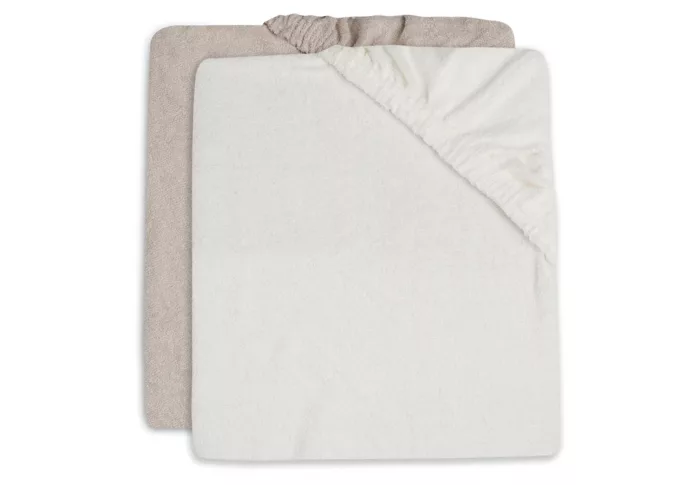 Housse matelas à langer Éponge 50x70cm Ivory/Nougat (2pack)(Jollein)