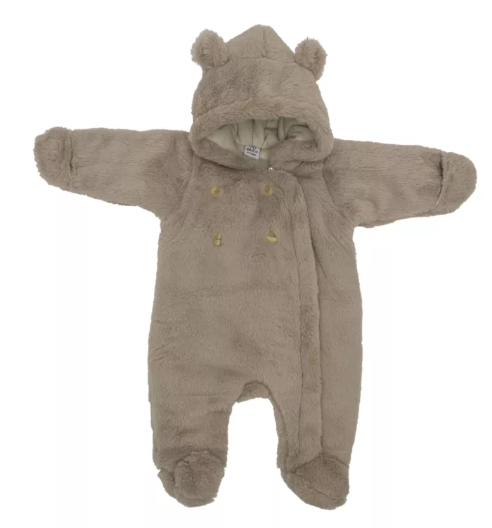 Combi pilote ours en fausse fourrure angora – beige (BB and CO)