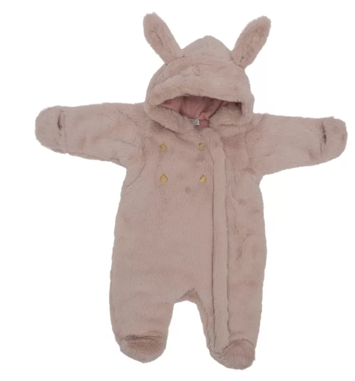 Combi pilote lapin en fausse fourrure angora – pétale (BB and CO)