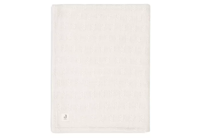 Couverture Berceau 75x100cm Grain knit Oatmeal/Velvet  (Jollein)