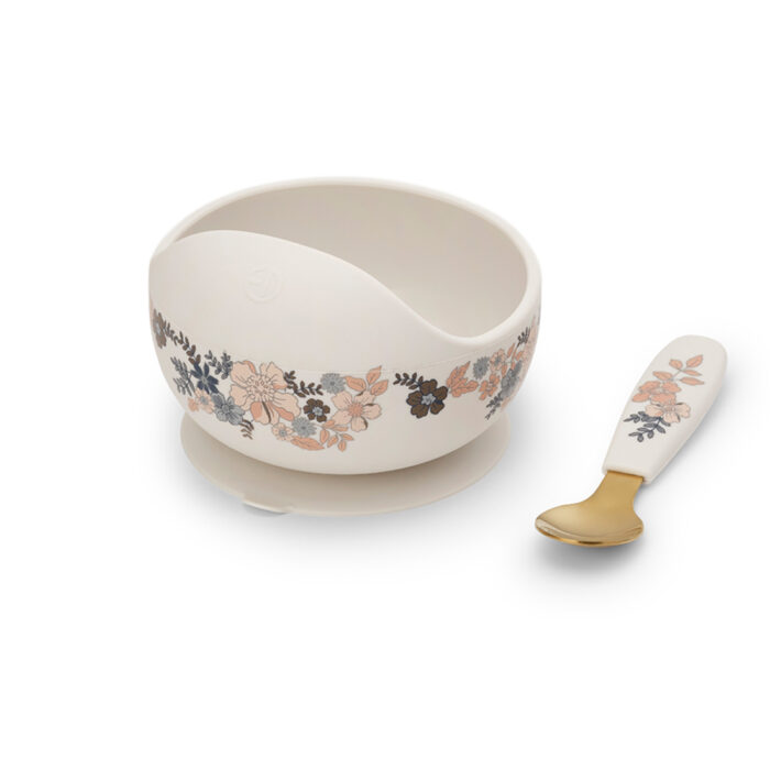 Ensemble bol en silicone - Blue Garden (Elodie Details)
