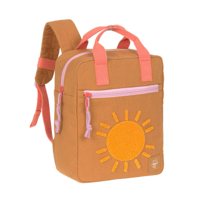 Sac à dos carré Little One & Me - Petit, caramel (Lassig)