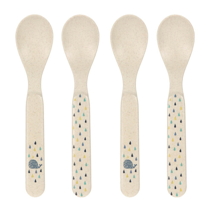 Cuillères (4 pcs) - Little Water, Baleine (Lassig)