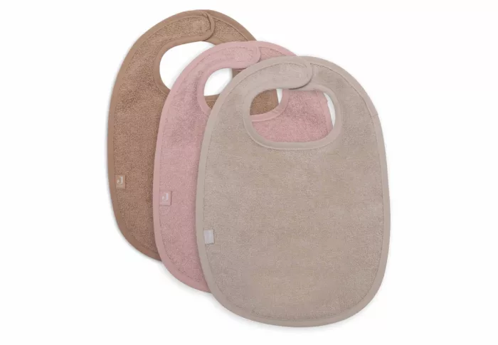 Bavoir Eponge - Wild Rose/Nougat/Biscuit - 3 Unités (Jollein)