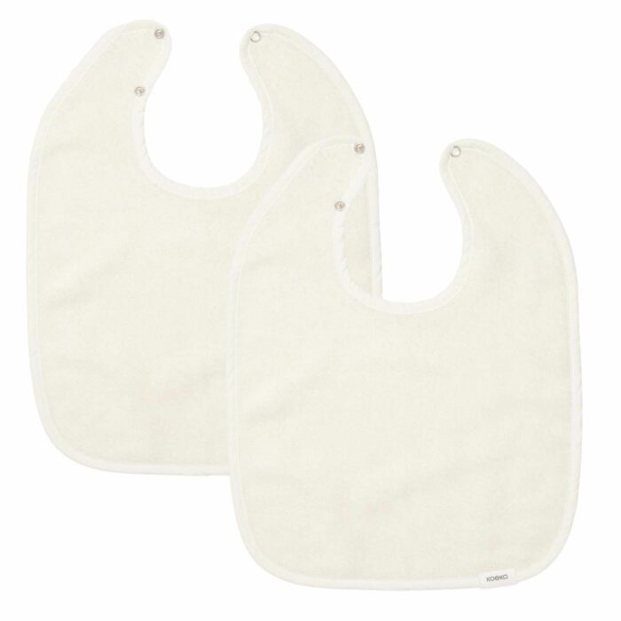 Bavoir 2-pack Dijon Daily warm white (Koeka)