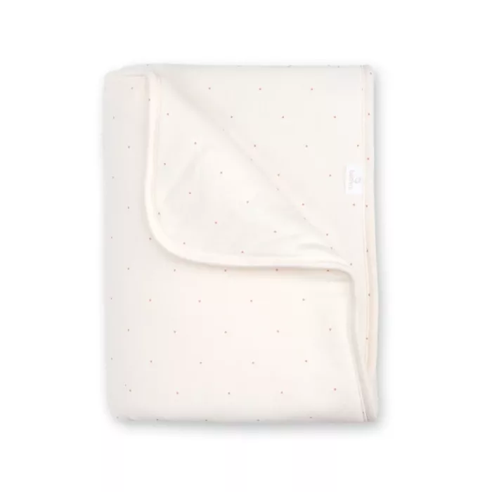 COUVERTURE 75x100cm small dot print ecru pady jersey + jersey tog 3 (Bemini)