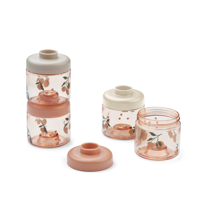 BOÎTES ALIMENTAIRES POUR BÉBÉS DOMINIQUE, LOT DE 4 PEACH / SEA SHELL (Liewood)
