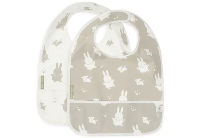 Bavoir Imperméable Miffy & Snuffy - Olive Green - 2 Unités (Jollein)