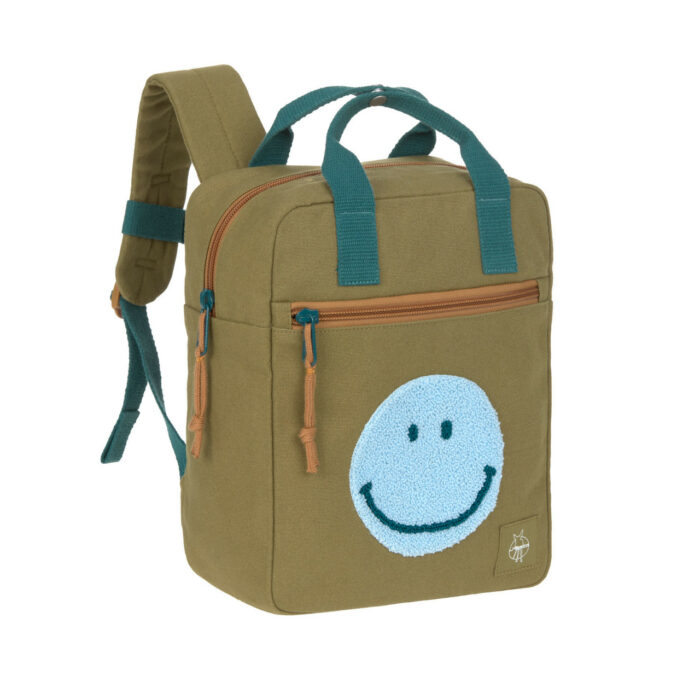 Sac à dos carré Little One & Me - Petit, olive (Lassig)