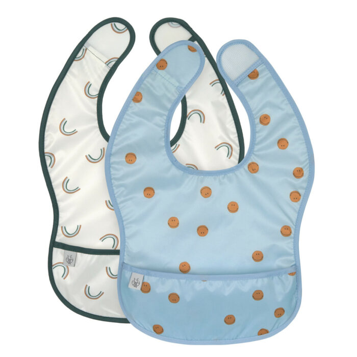 Bavoirs avec poche (Lot de 2), Happy Rascals Smile (Lassig)