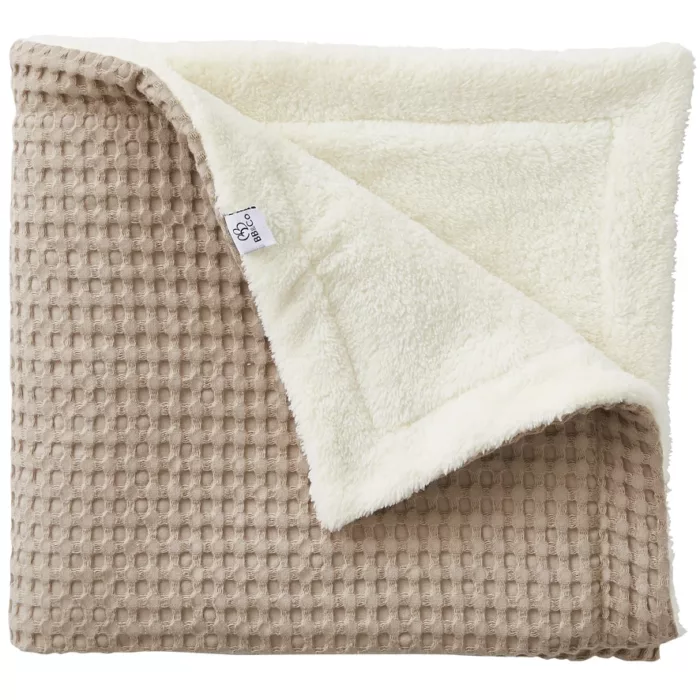 Maxi couverture bébé en coton gaufré latte (BB and Co)