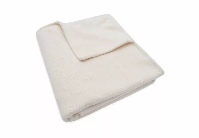 Couverture Lit de bébé 100x150cm Cosy Knit - Ivory/Velvet (Jollein)