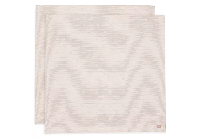 Lange gaze de Coton Large 115x115cm Miffy Stripe Biscuit (2p) (Jollein)