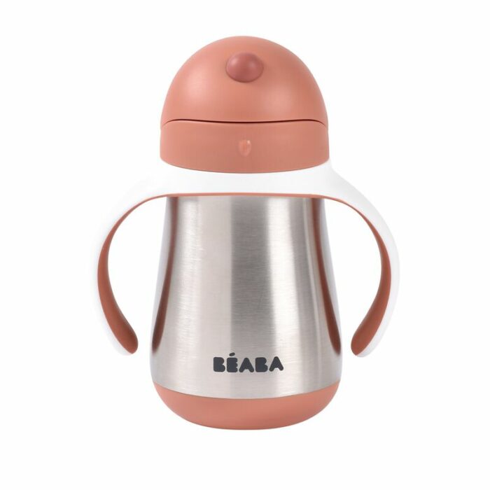 TASSE PAILLE INOX 250ML TERRACOTTA (Béaba)