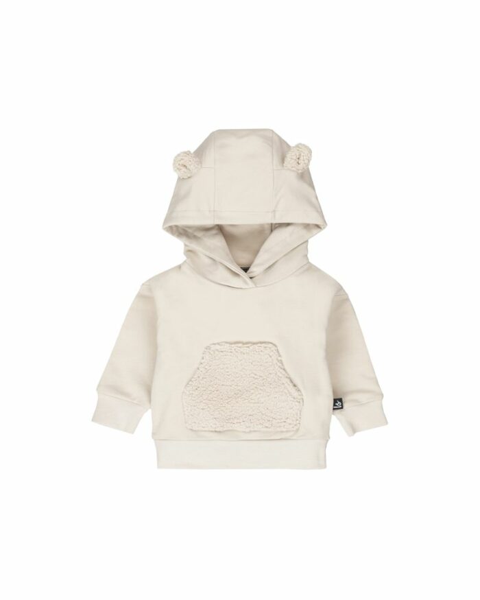 Sweat capuche Beige avec Teddy  AW24 (Babystyling)