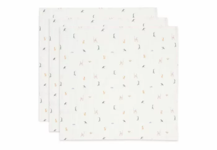 Lange Gaze de Coton Small 70x70cm - Jungle Jambo - 3 Unités (Jollein)