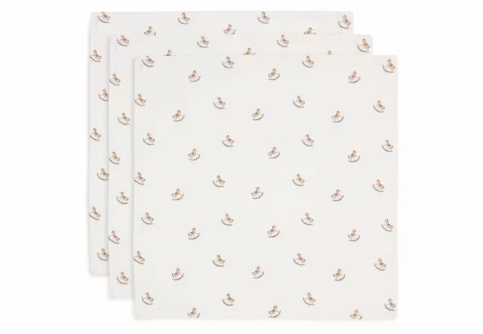 Lange Gaze de Coton Small 70x70cm - Nostalgic Ride - 3 Unités (Jollein)