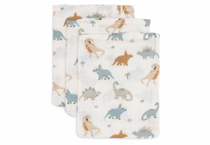 Gant de Toilette Gaze de Coton - Roarsome - 3 Unités (Jollein)