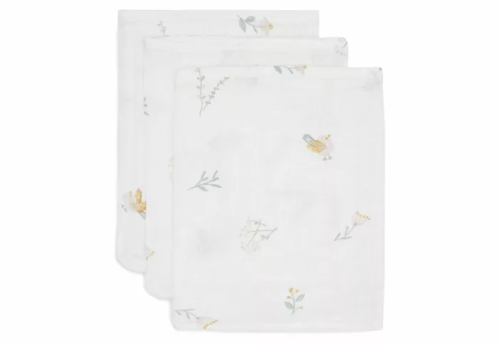 Gant de Toilette Gaze de Coton - Lovely Birds - 3 Unités (Jollein)