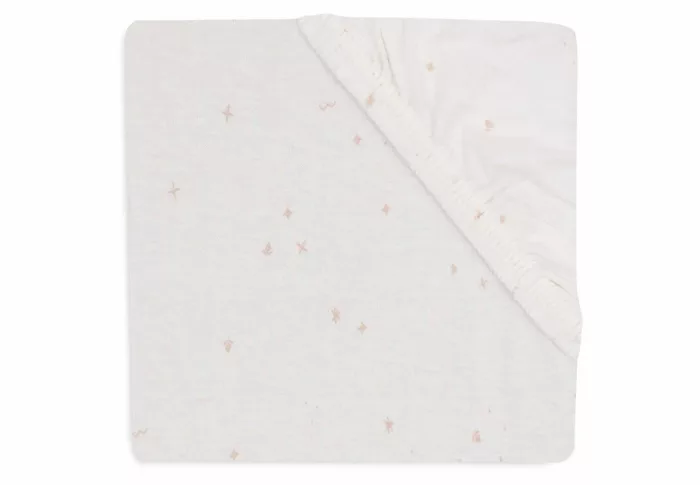 Drap-housse Jersey 70/75x140/150cm Twinkling - Wild Rose (Jollein)