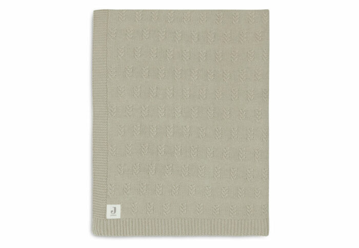 Couverture Berceau 75x100cm Grain knit - Olive Green (Jollein)