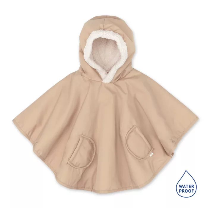 Poncho de voyage 9-36m Natural WATERPROOF + TEDDY (Bemini)