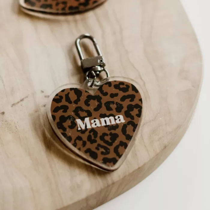 Porte-Clés MAMA Léopard MARRON FONCÉ  (Mon Petit Léon)