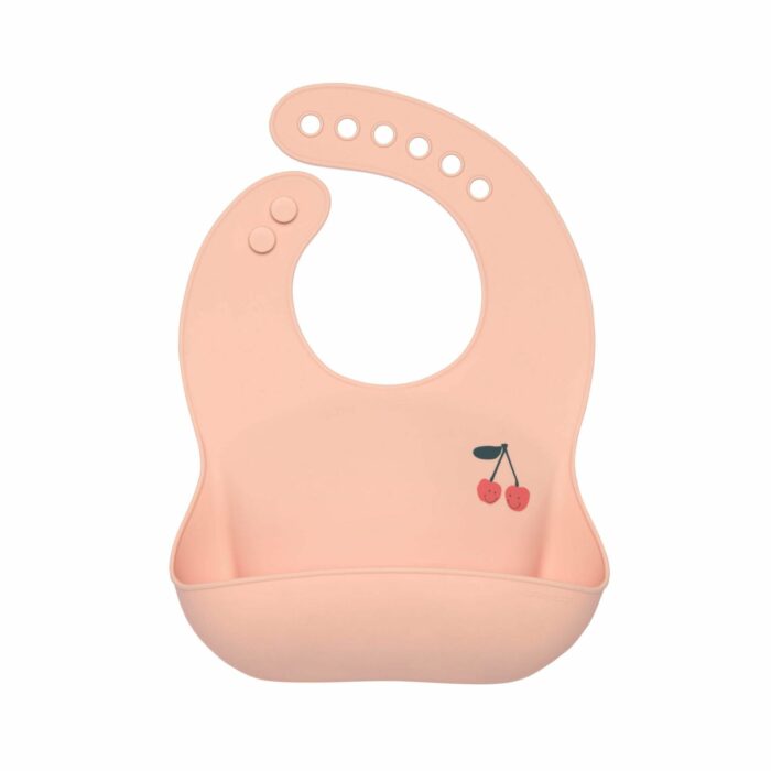 Bavoir en silicone - Happy Fruits, Cerise (Lassig)