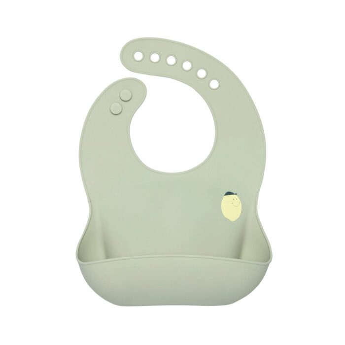 Bavoir en silicone - Happy Fruits, Citron (Lassig)