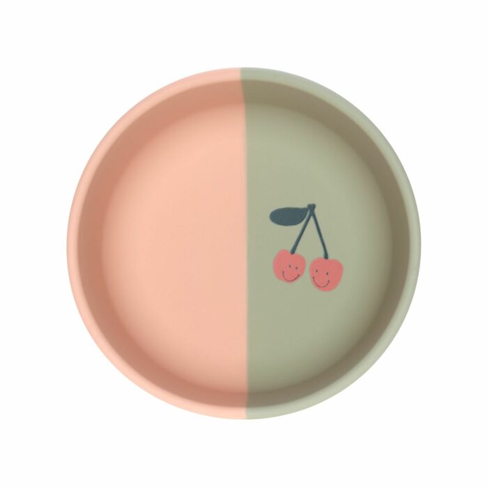 Bol en silicone - Happy Fruits, Cerise (Lassig)