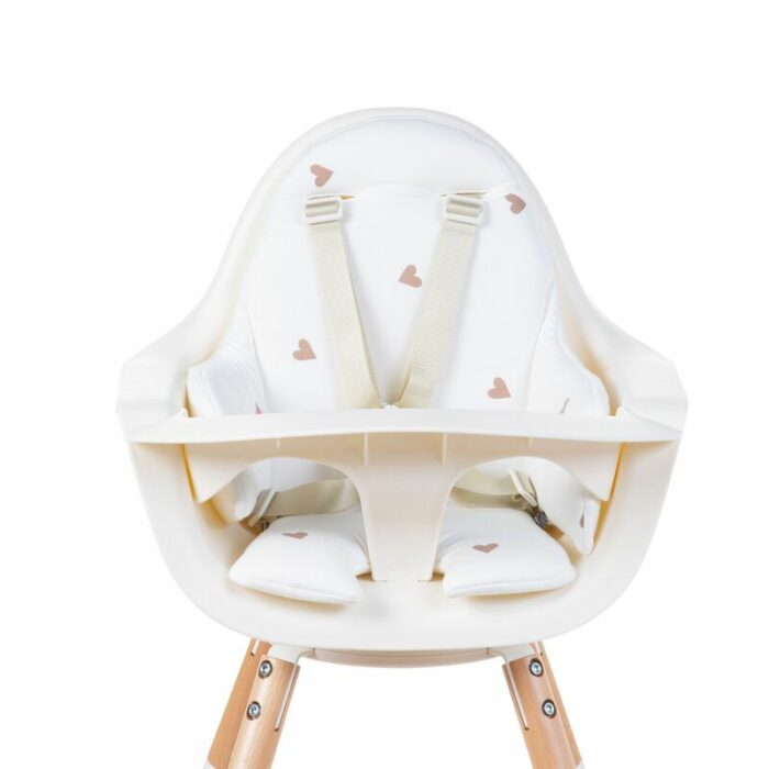 Evolu Coussin Pour Chaise Haute - Jersey - Hearts (Childhome)