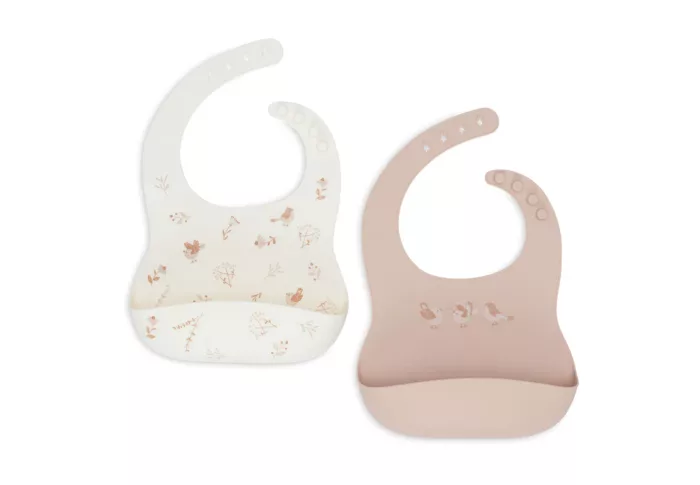 Bavoir Silicone - Lovely Birds - 2 Unités (Jollein)